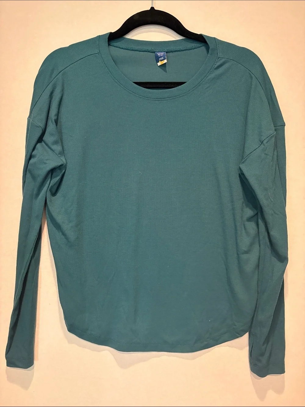 Old Navy - Girls ultralite. long sleeve ribbed t-shirt. Size XXL (18) Green teal